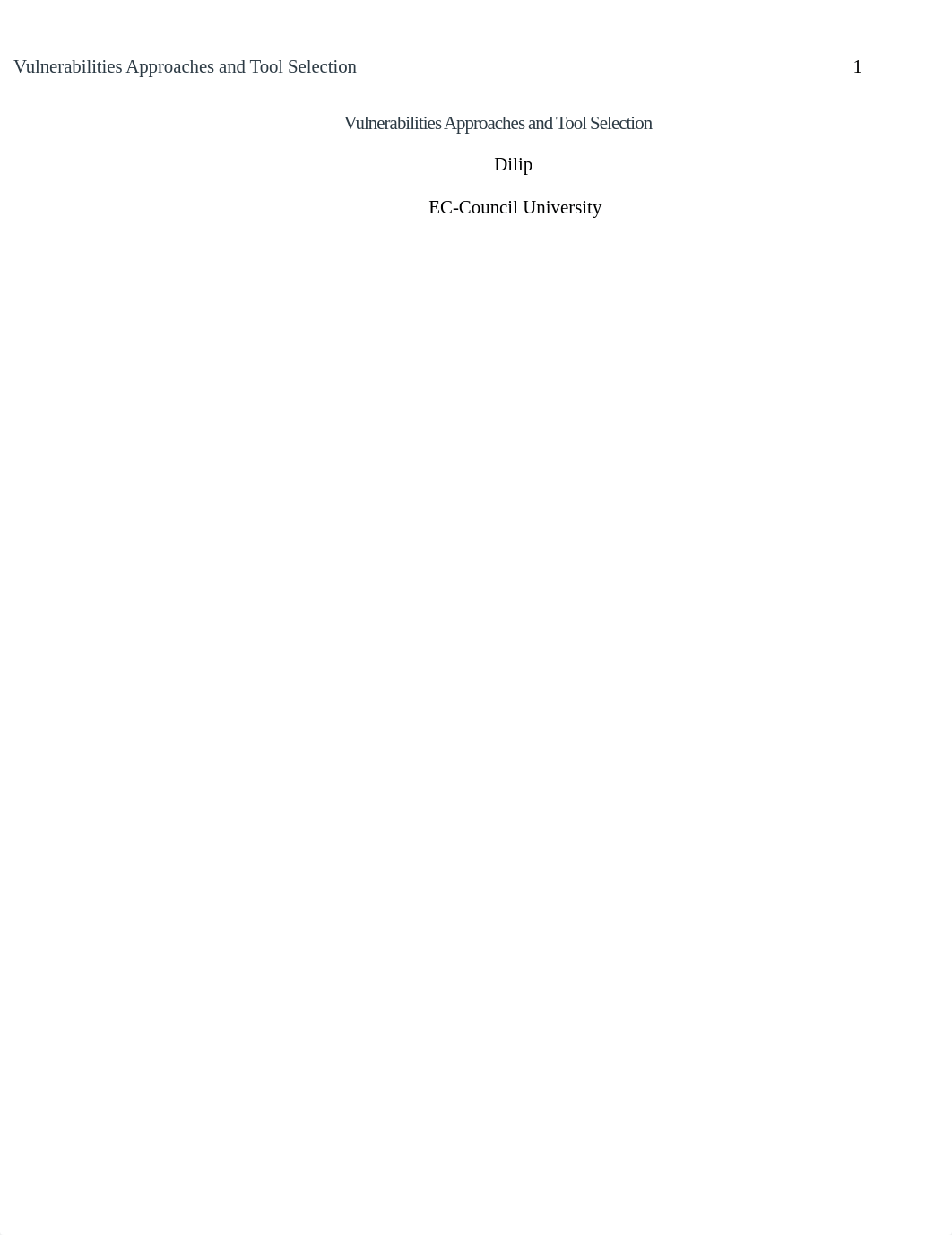 Term 4 - week 3 - Assignment  Vulnerabilities Approaches and Selecting a tool .docx_dpdkcnuyrhz_page1