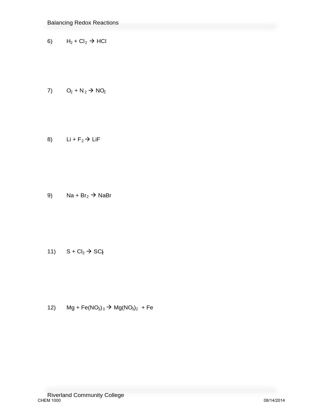 Balancing Redox Reactions Supplemental Worksheet 1.pdf_dpdt3mrtj3k_page2