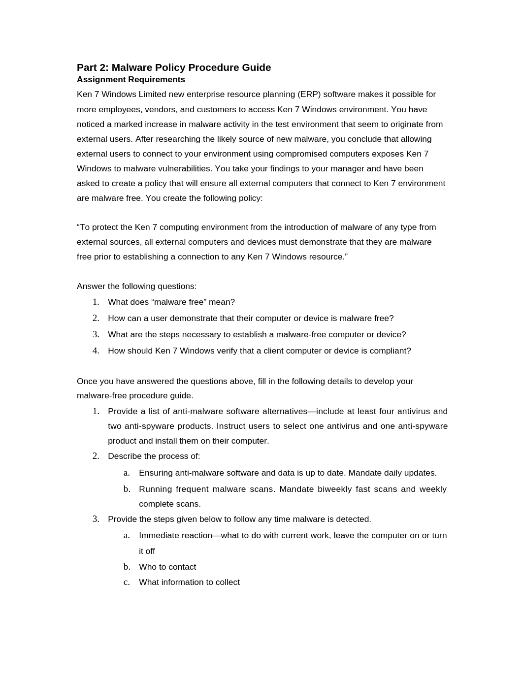 IS3340 Unit 4 Assignment - Malware Policy Procedure Guide (Part 2)_dpdu4af4re6_page2