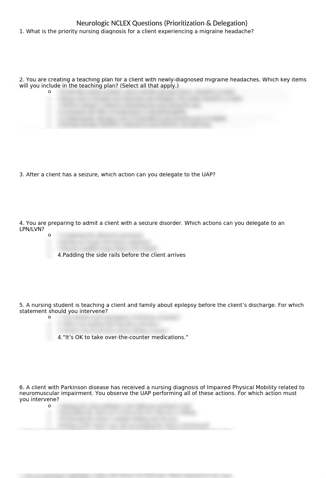 Neurologic NCLEX Questions _ Prioritization and Delegation.docx_dpeoncjqwb7_page1