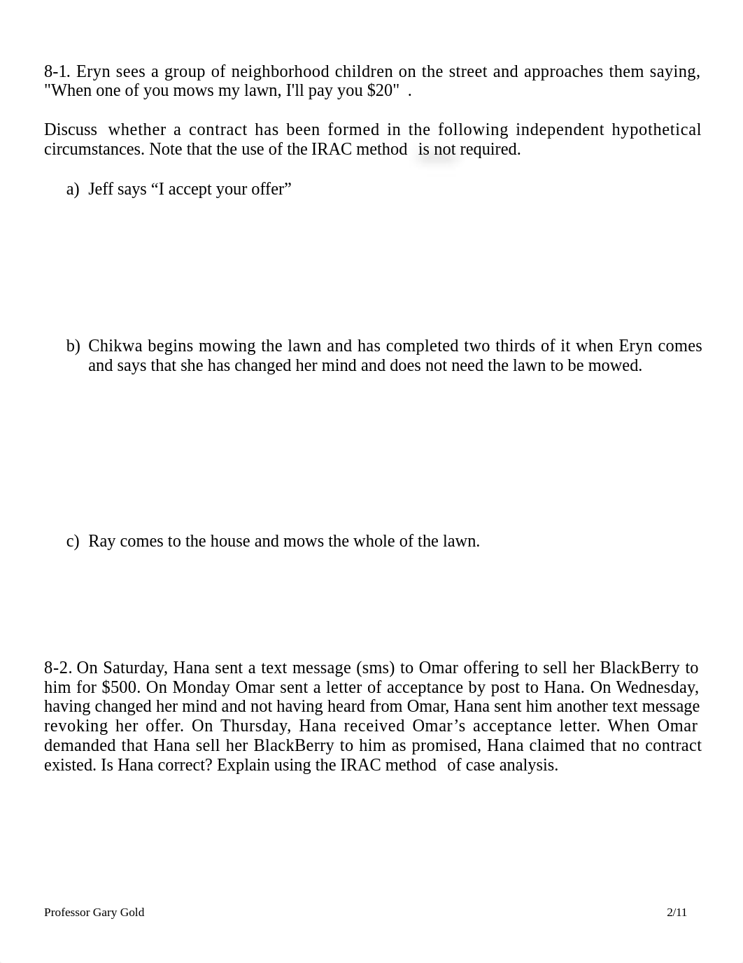 BSAD 231(F17)- Hmwk Probs-The Law of Contracts-Student version.docx_dpfbny77wku_page2