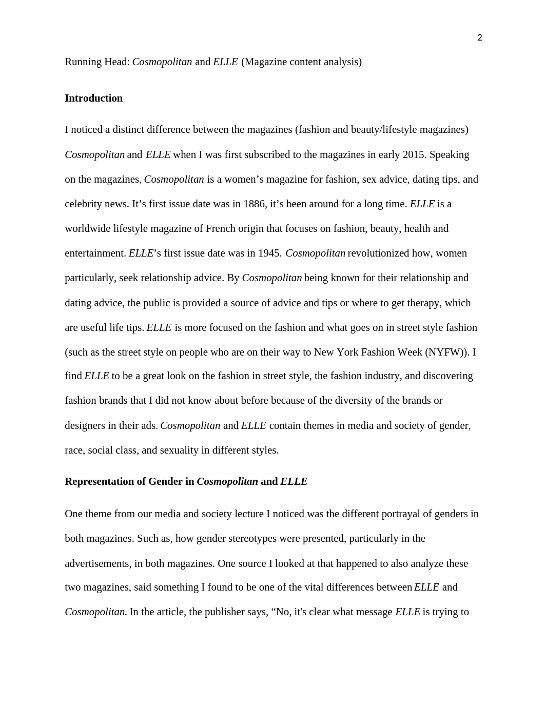 Content Analysis of Cosmopolitan and ELLE Bayleigh Allred COMS 335.docx_dpfi2cc8rj0_page2