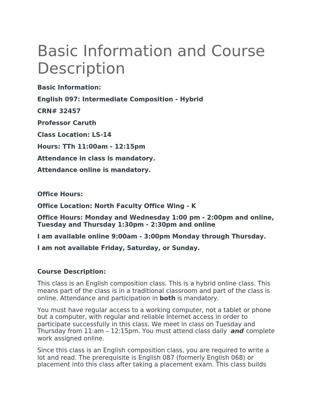 CARUTH ENGL R097 Syllabus Sp19.docx_dpfrqkehgv8_page1