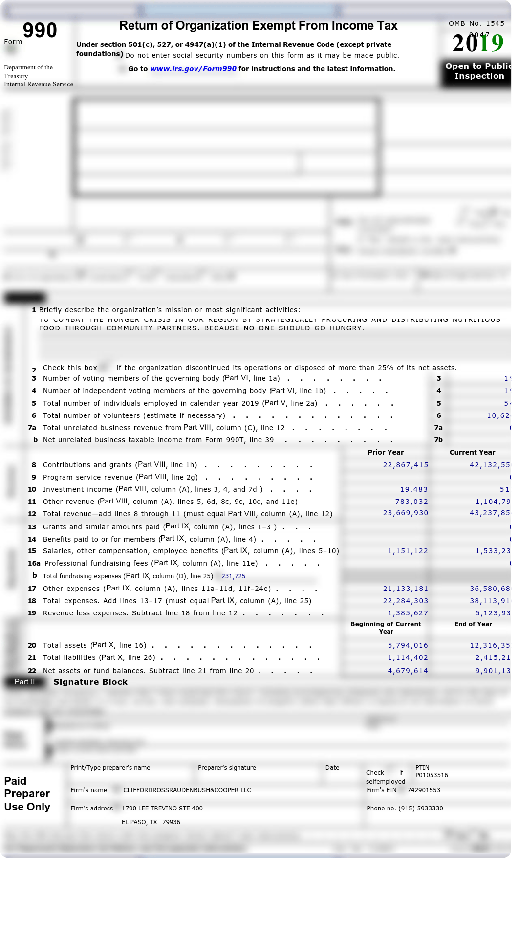 El Pasoans Fight Hunger 990 form.pdf_dpgcv1y1irs_page1