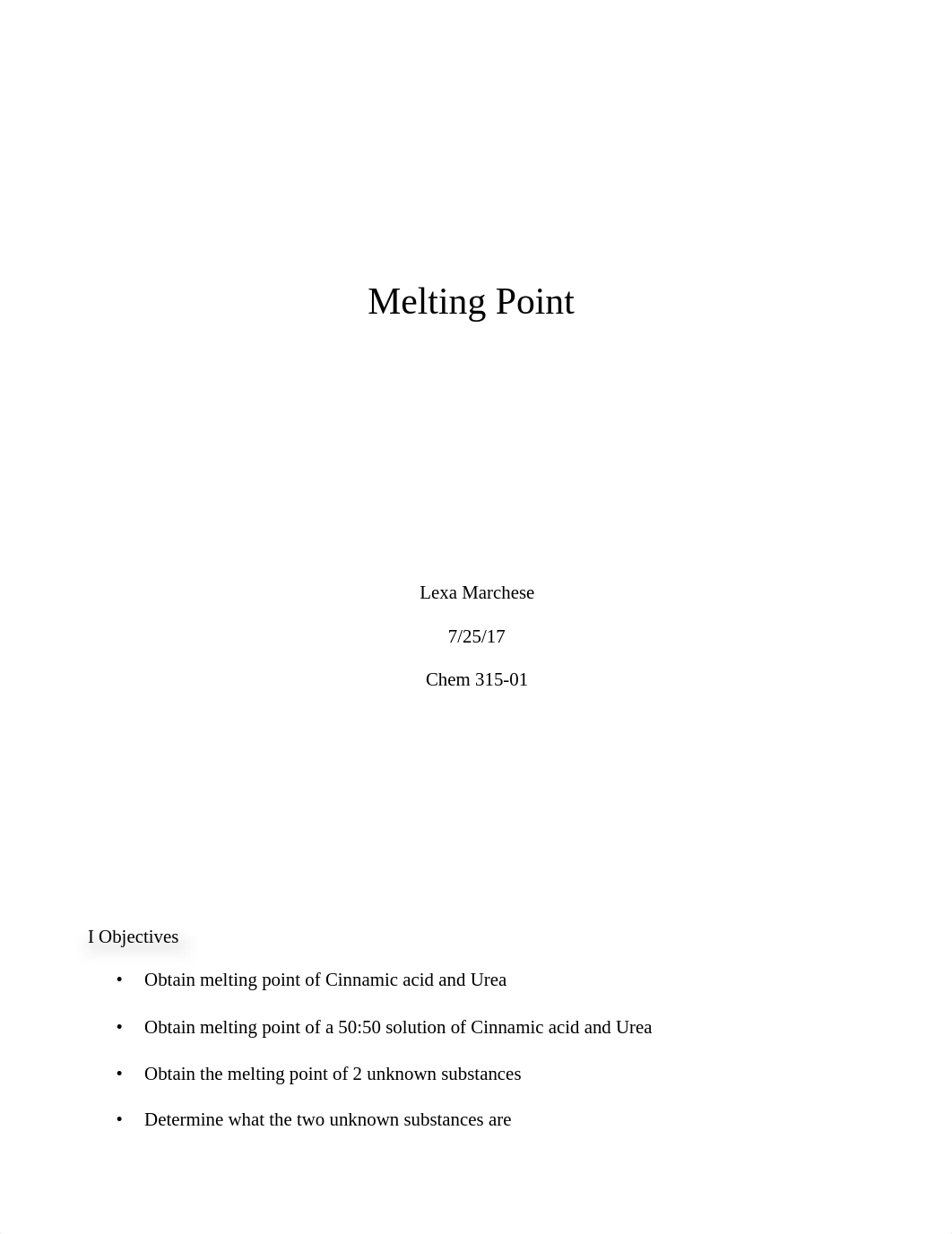 Melting Point Full Lab Report 1-25-17.odt_dpgr2z8uo7u_page1