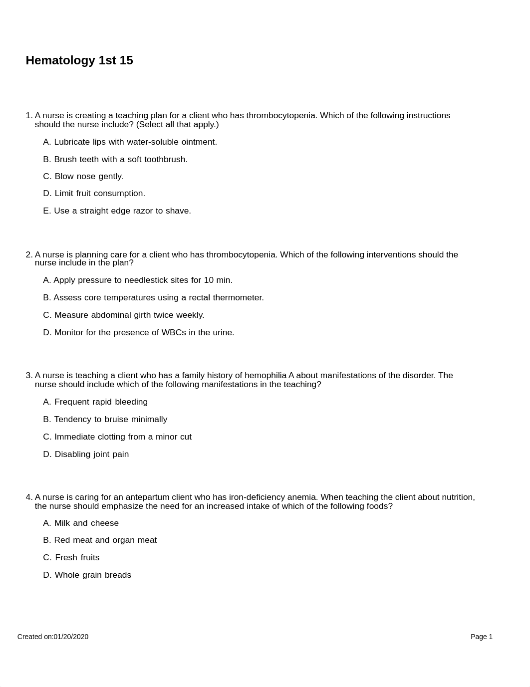 1st 15 STUDENT hematologic.pdf_dpgv6wv3mte_page1