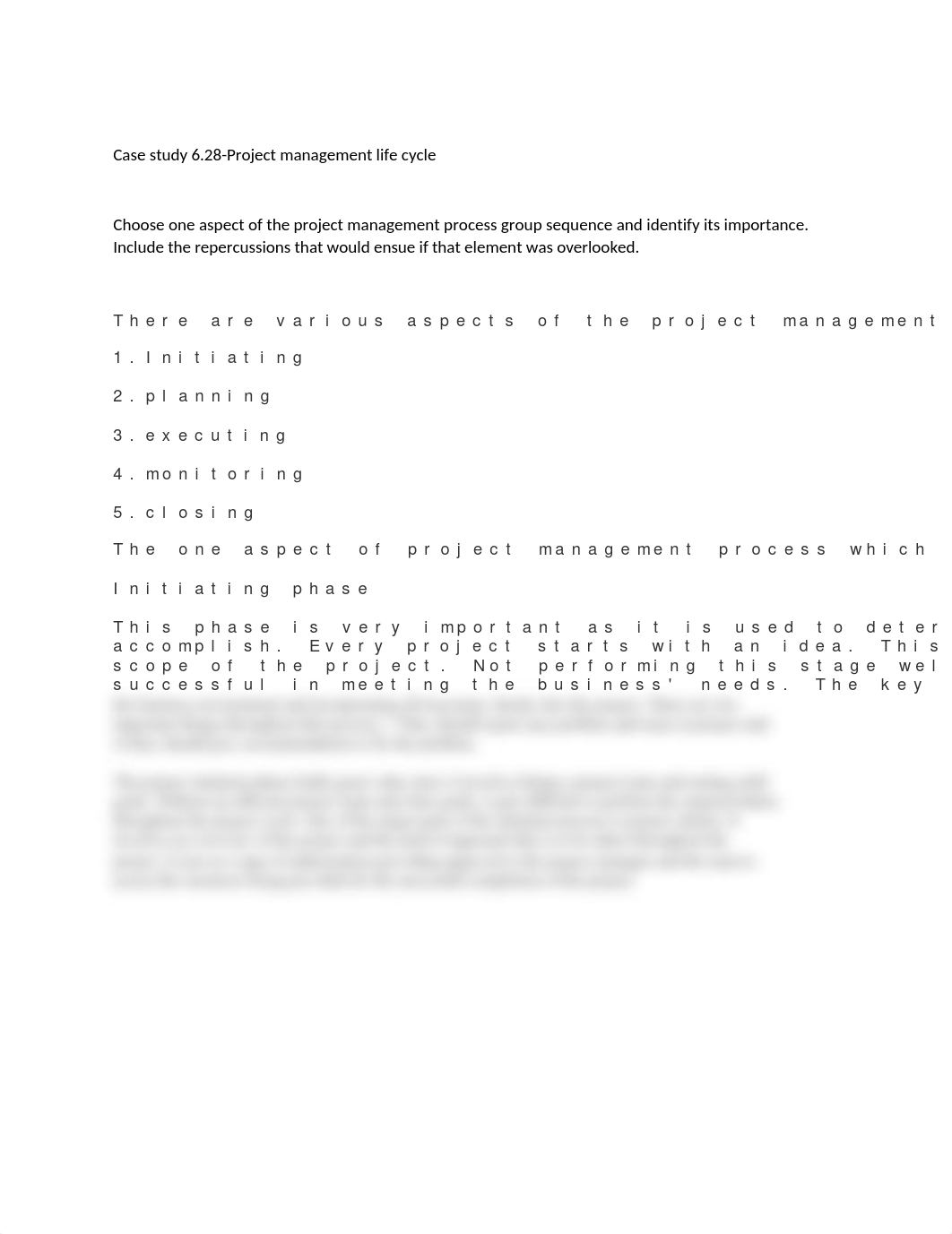 Week 2 Case Study 6.28 Project Management Life Cycle.docx_dph0ozhbs7w_page1