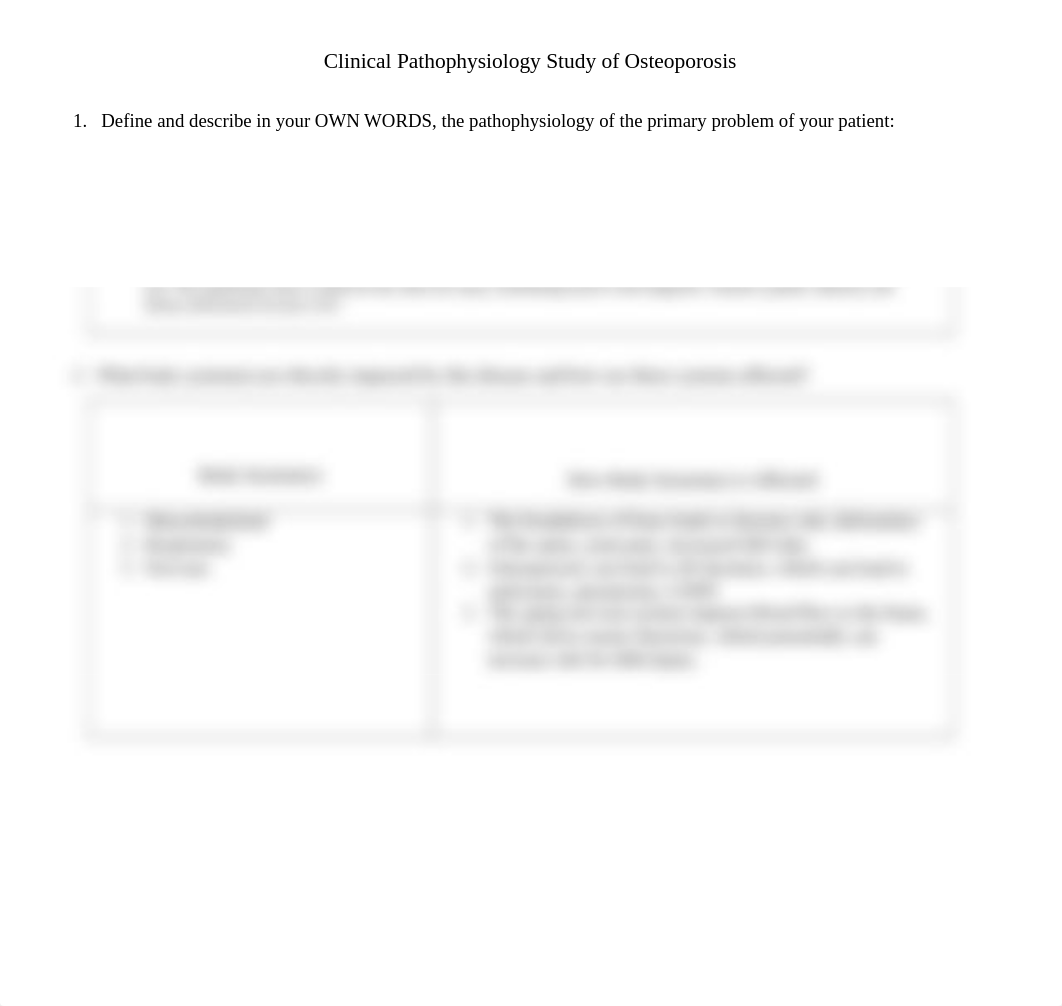 Pathophysiology Sheet - Osteoporosis.docx_dphh6o077z4_page1