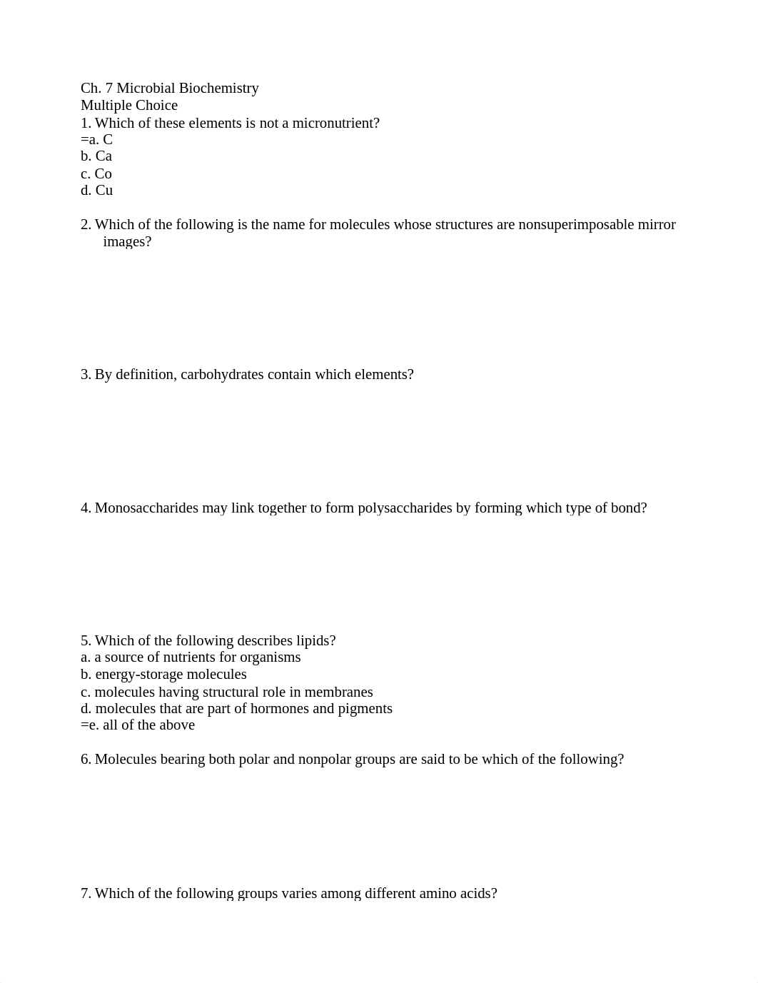 Test 2 review questions Ch 7 Microbial Biochemistry PDF.pdf_dphyn2py4zq_page1