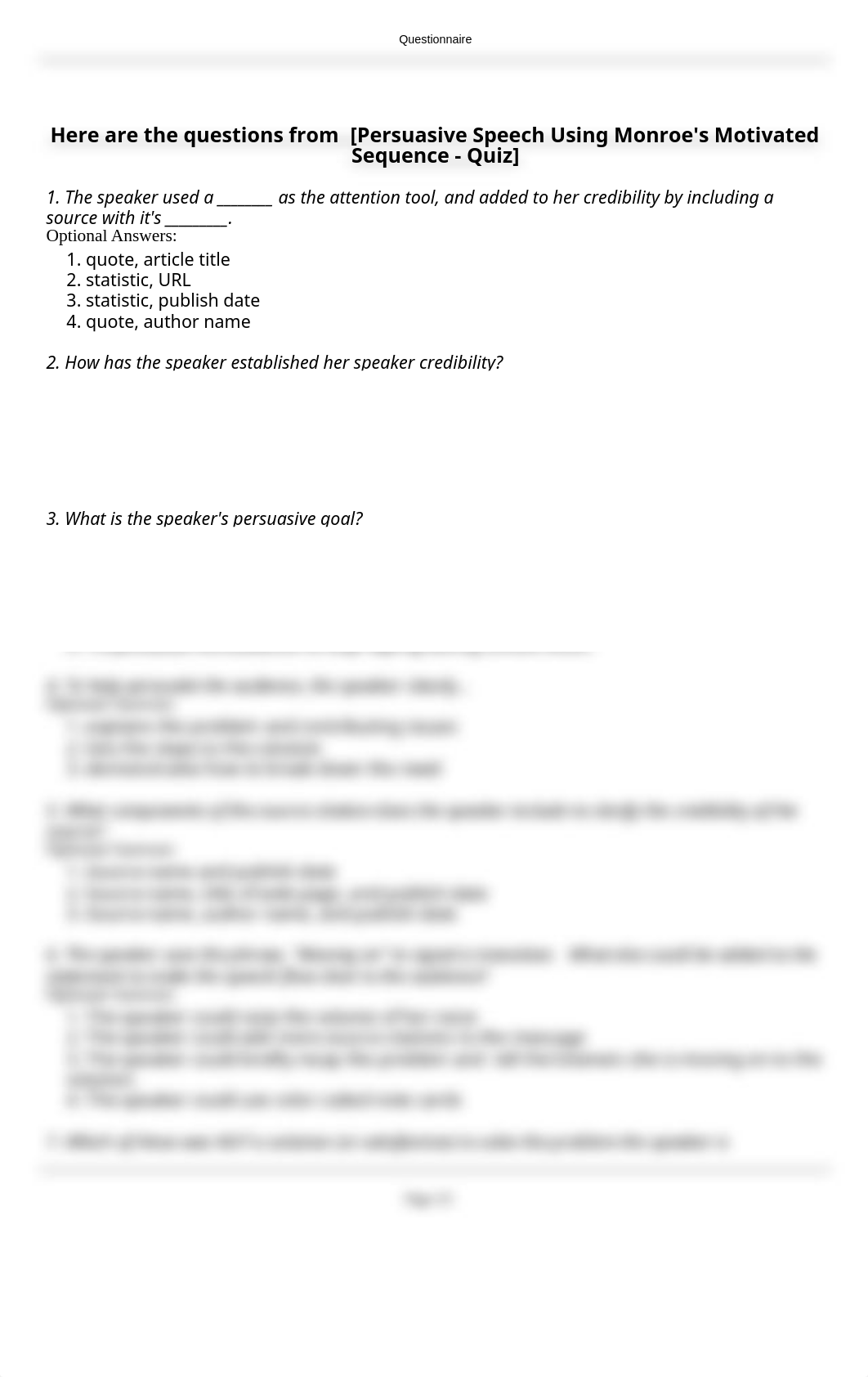 Persuasive Speech Using Monroe's Motivated Sequence - Quiz.pdf_dpj6mw5un1d_page1