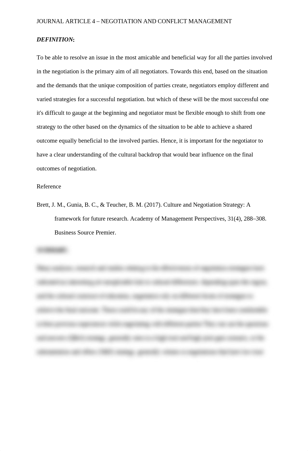 Journal Article Analysis 4 Negotiation and Conflict Management.docx_dpj7cuk0ef8_page2