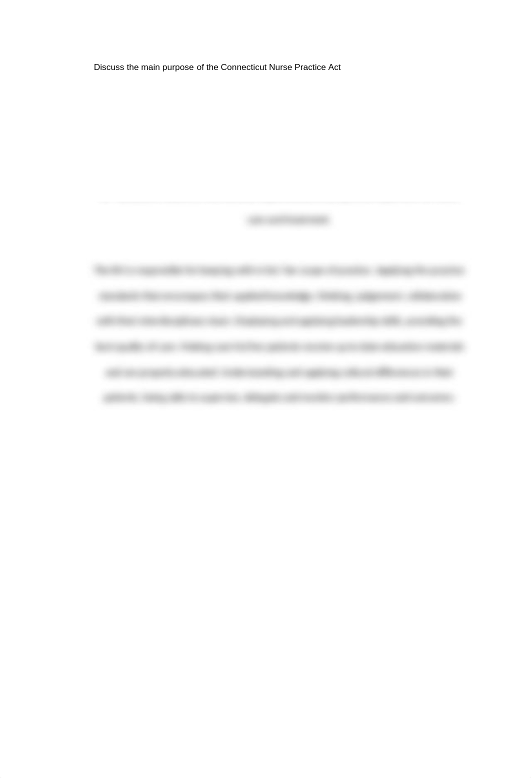 Discuss the main purpose of the connecticut nurses act.docx_dpj88t367dn_page1