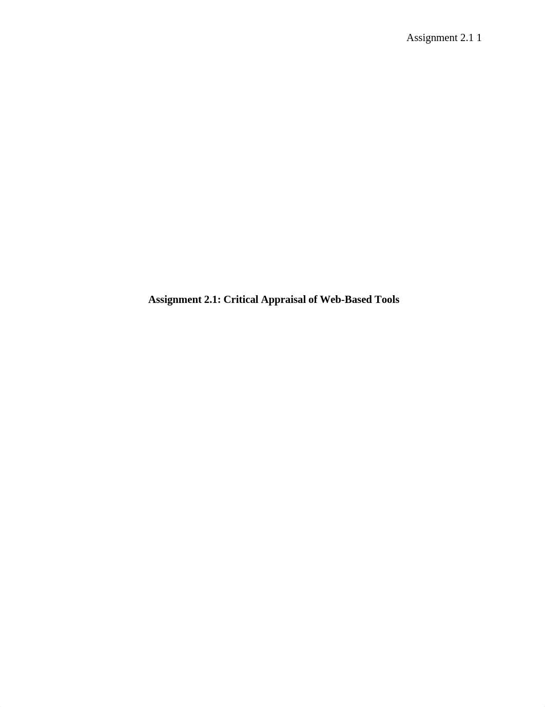 Assignment 2.1 Critical Appraisal of Web Based Tools.docx_dpkq3hv09hg_page1