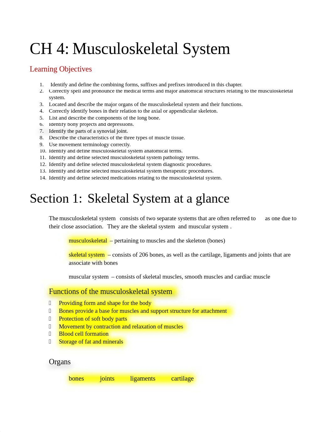 CH 4a - THE SKELETAL SYSTEM - HLTH 125 SP18.docx_dpkz1wmu6fy_page1