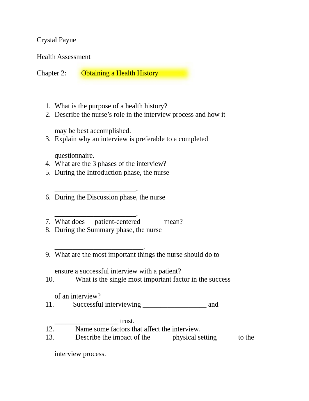 Health Assessment Chapter 2 Question_dplu6djlasg_page1