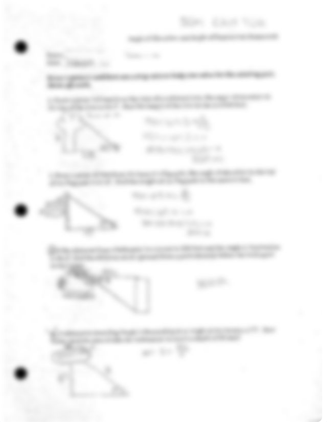 Angle of elevation and Depression Homework_dpmcto9tz9o_page1