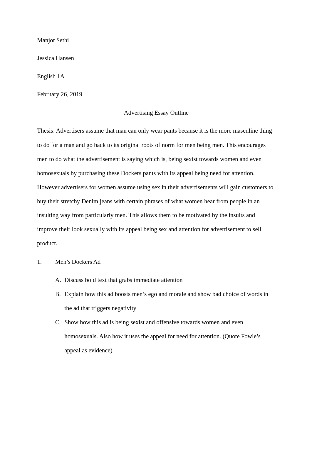 Manjot Sethi Ad Essay Outline.docx_dpmeg29zn0v_page1