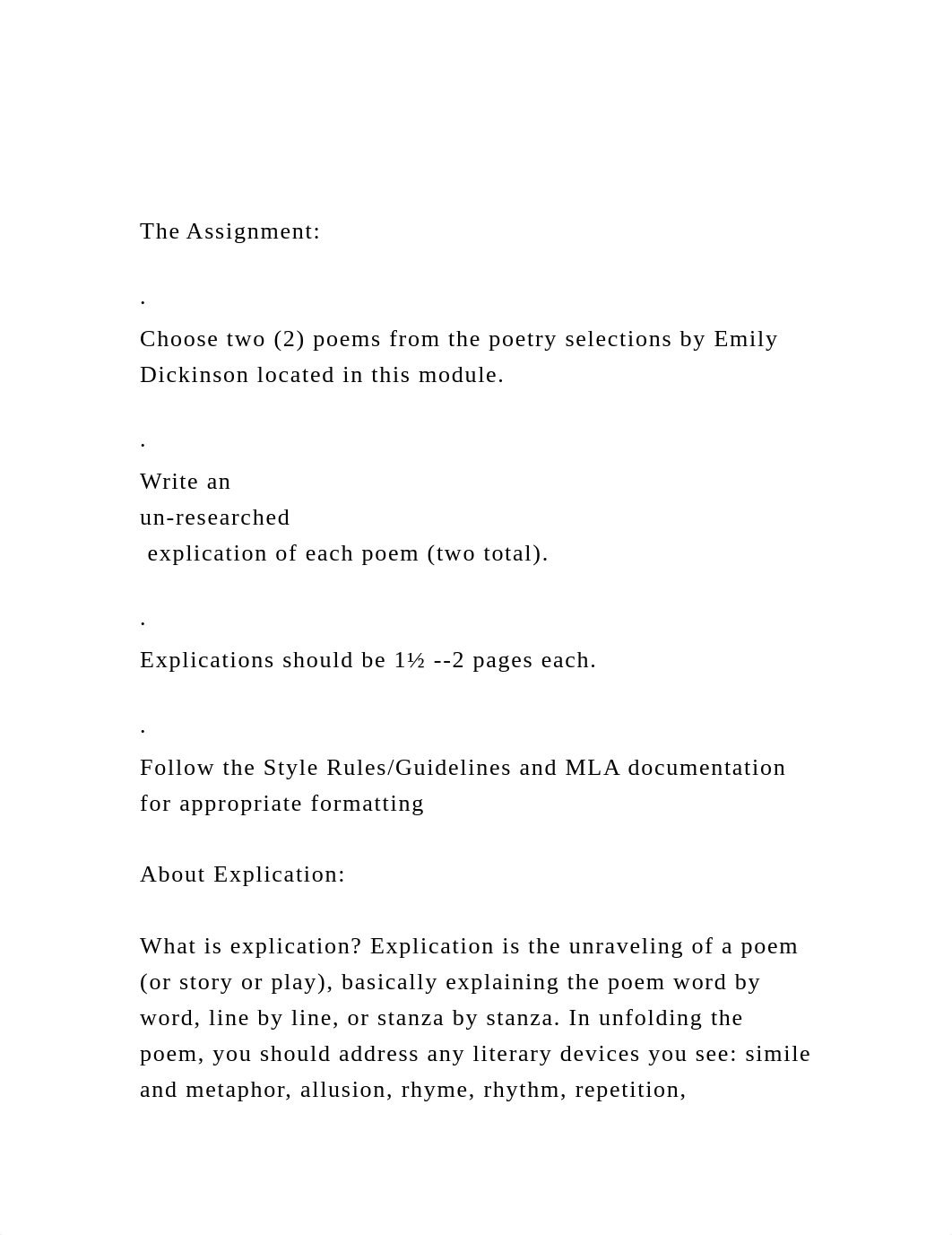 The Assignment · Choose two (2) poems from the poetry sel.docx_dpmhaujgipe_page2