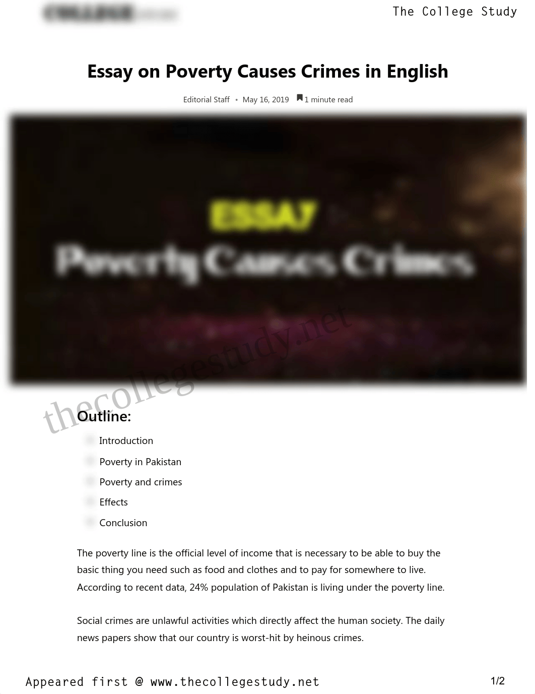 9 Essay on Poverty Causes Crimes in English _ The College Study.pdf_dpmspvsr3wj_page1