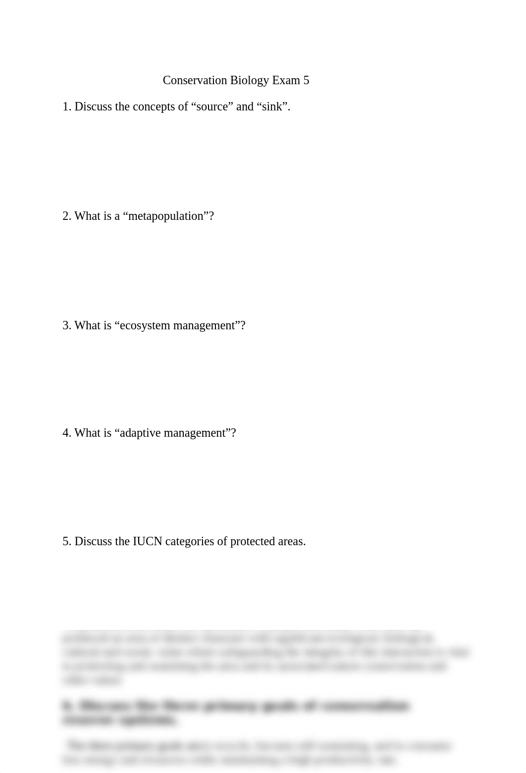 Conservation Biology Exam 5_dpmy1ppvr5b_page1