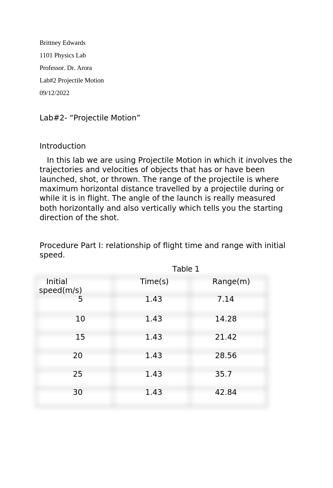 Brittney Edwards Lab#2 Projectile Motion.docx_dpn8ru6gpw7_page1