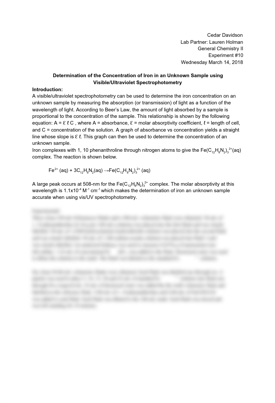 Determination of the Concentration of Iron in an Unknown Sample using Visible%2FUltraviolet Spectrop_dpnn6ys1czu_page1