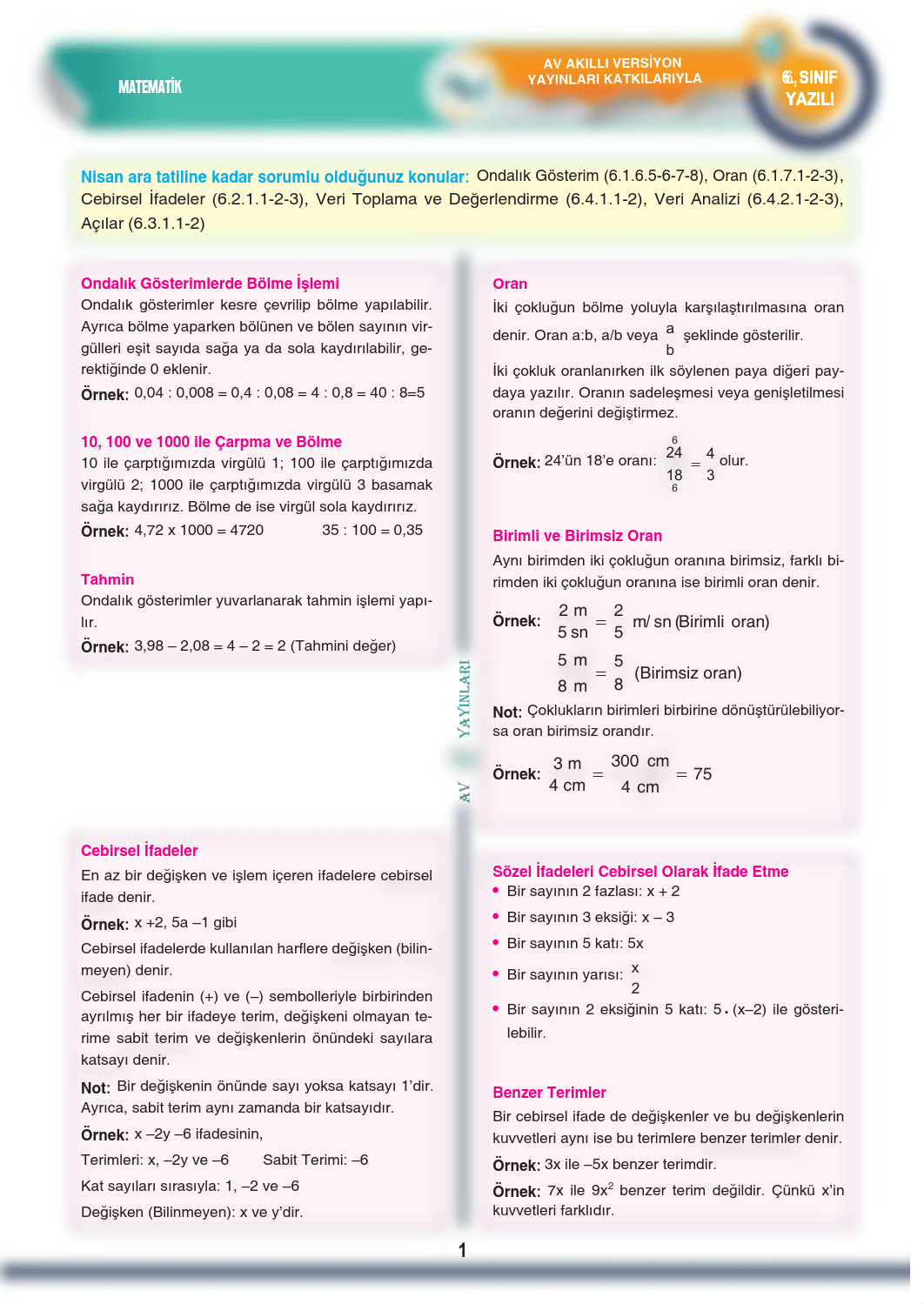 AV Yayınları - 6. Matematik Nisan Yazılıya Hazırlık.pdf_dpno2tcypk4_page1