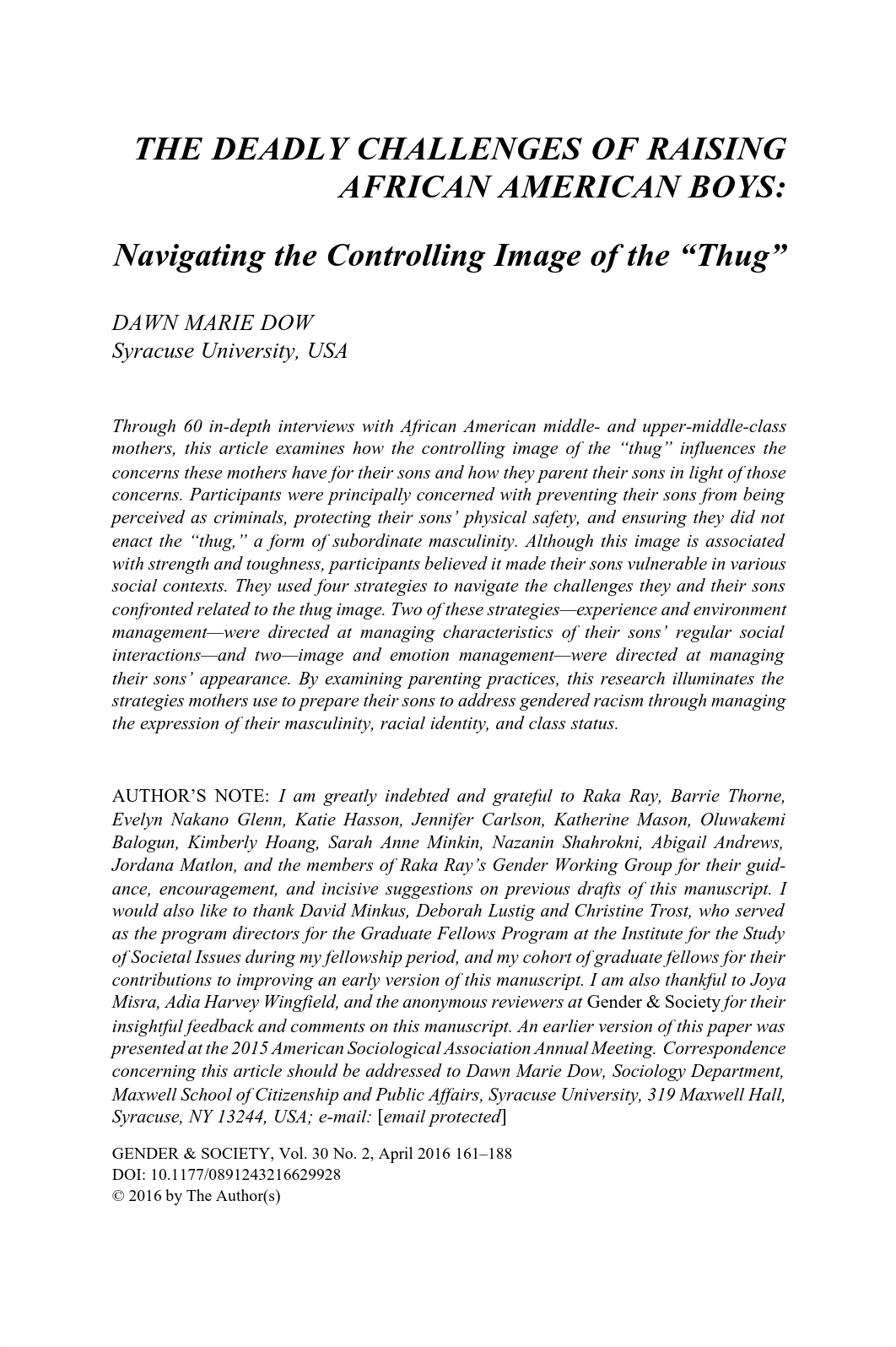 Dow - The Deadly Challenges of Raising African-American Boys.pdf_dpnogs19xvm_page1