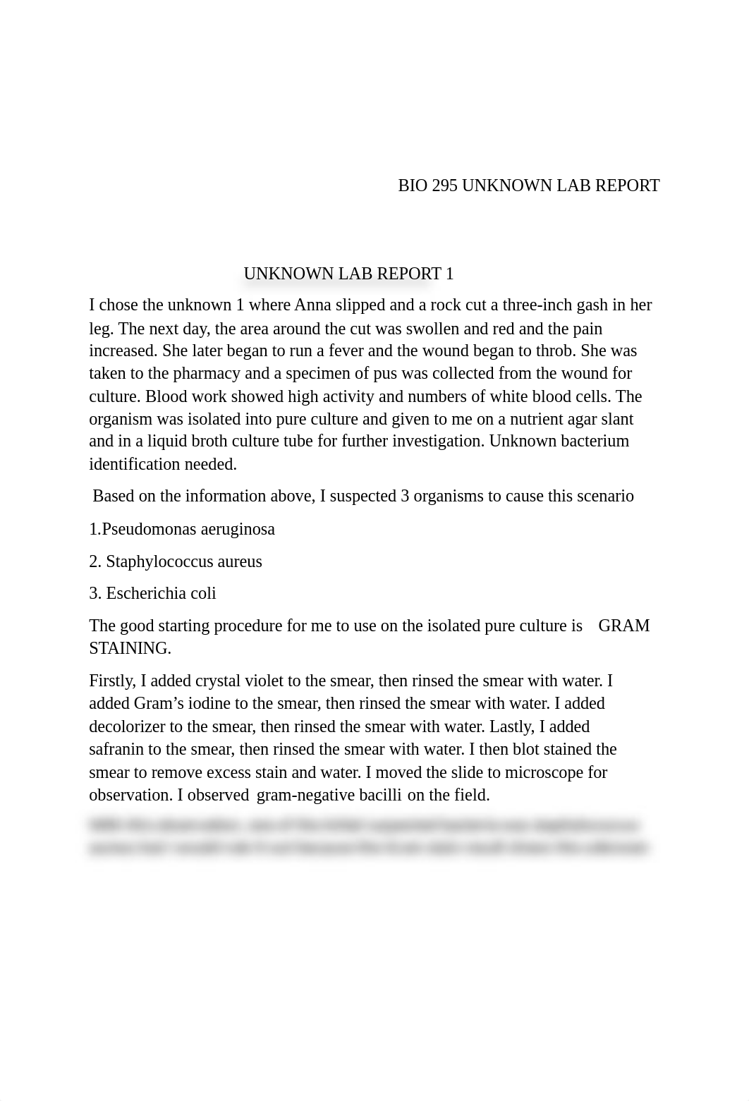 BIO 295 UNKNOWN LAB REPORT.docx_dpnwg6lv1rs_page1