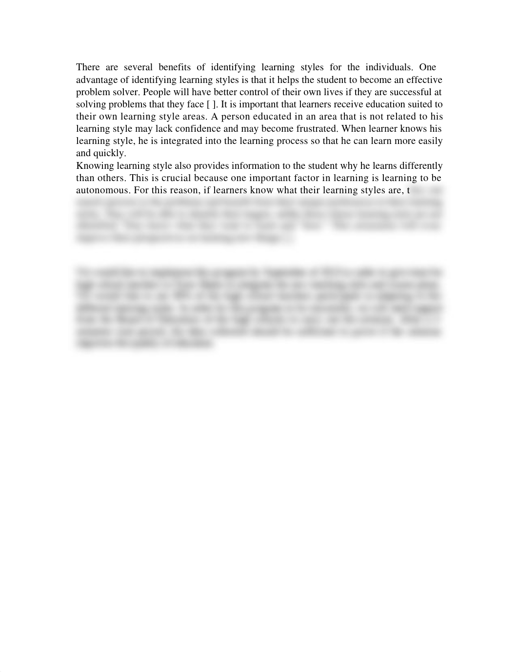 There are several benefits of identifying learning styles for the individuals_dpo6584hory_page1