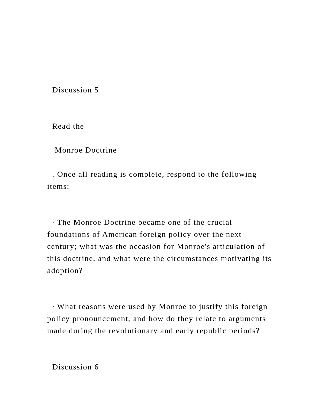 Discussion 5   Read the     Monroe Doctrine    . Once.docx_dpof71bn2mg_page2