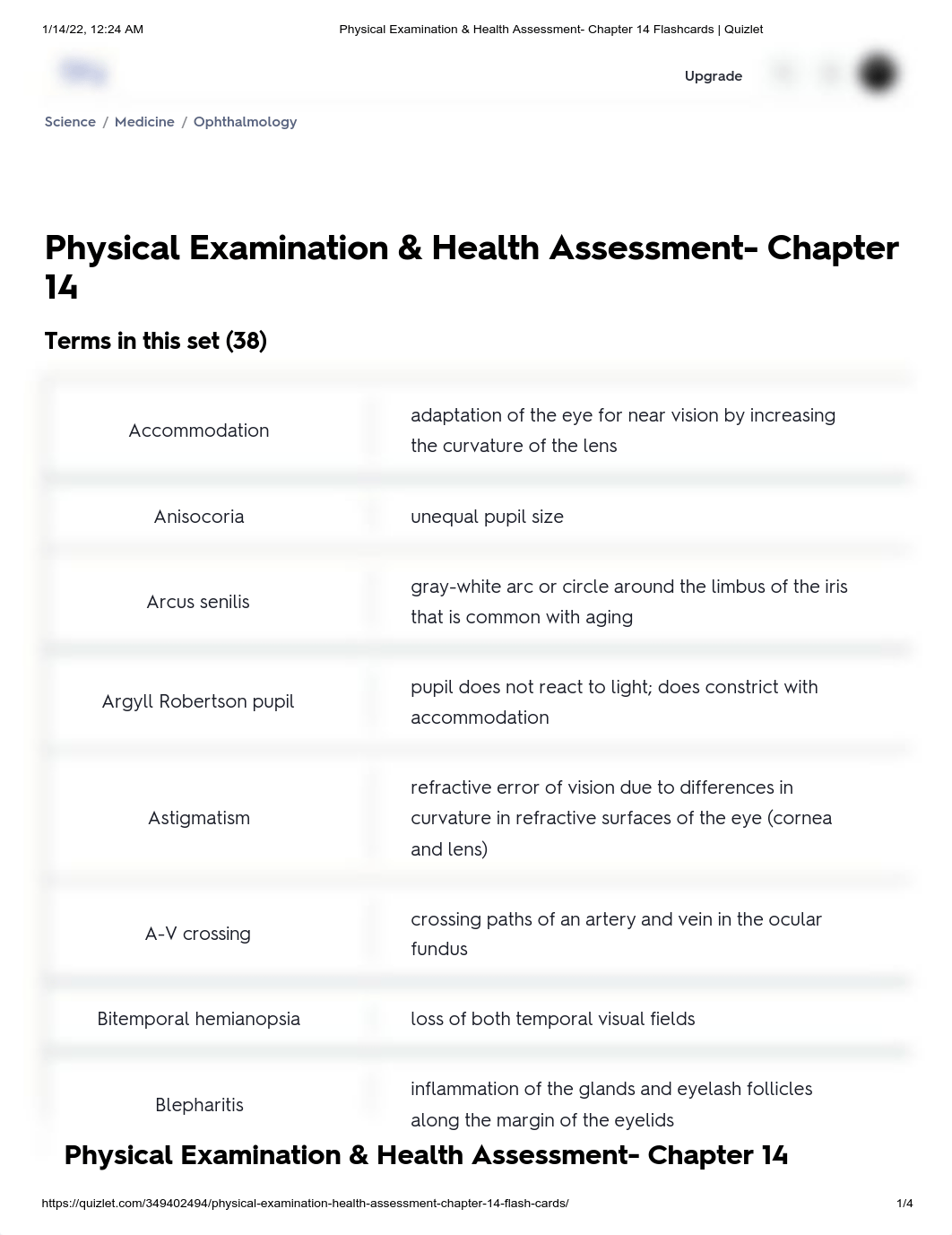 Physical Examination & Health Assessment- Chapter 14 Flashcards _ Quizlet.pdf_dpogkn8lyju_page1