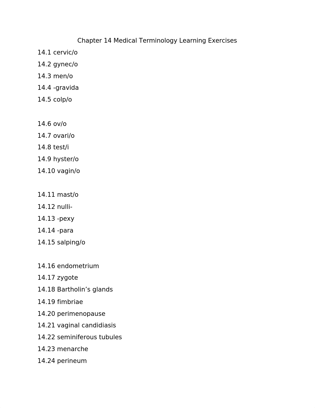 Medical Terminology Chapter 14 Learning Exercises.docx_dpot0bcecpw_page1