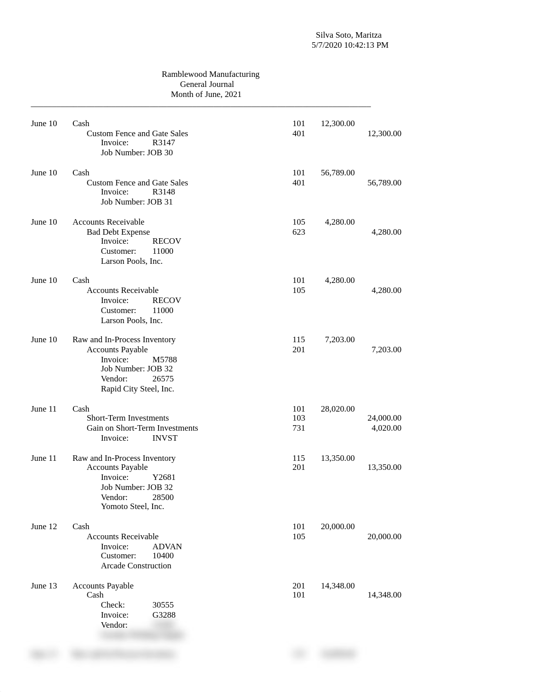 Ramblewood Maunuf. Week 2 gen ledger.pdf_dpp72if024z_page1