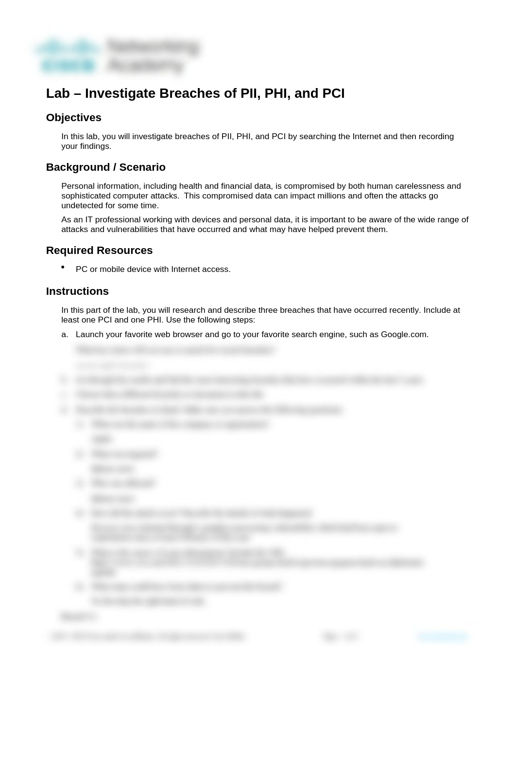 14.3.1.5 Lab - Investigate Breaches of PII PHI PCI.docx_dppc4xaryil_page1