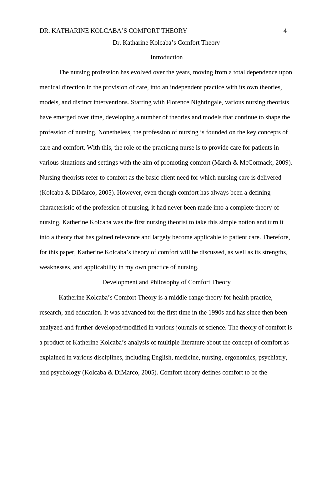 APA Dr. Katharine Kolcaba's Comfort Theory.docx_dppr751xrm7_page4