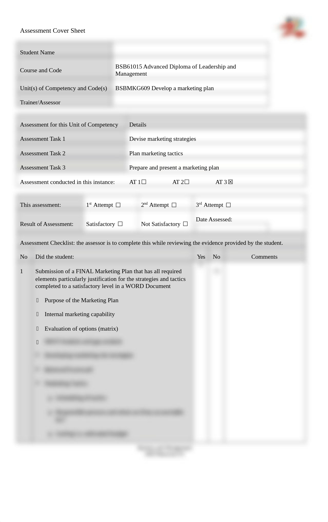 BSBMKG609 Assessment Task 3_DRAFT Marketing Plan Presentation + FINAL Marketing Plan (Vol 1  2))_Stu_dppudhwhb0e_page1