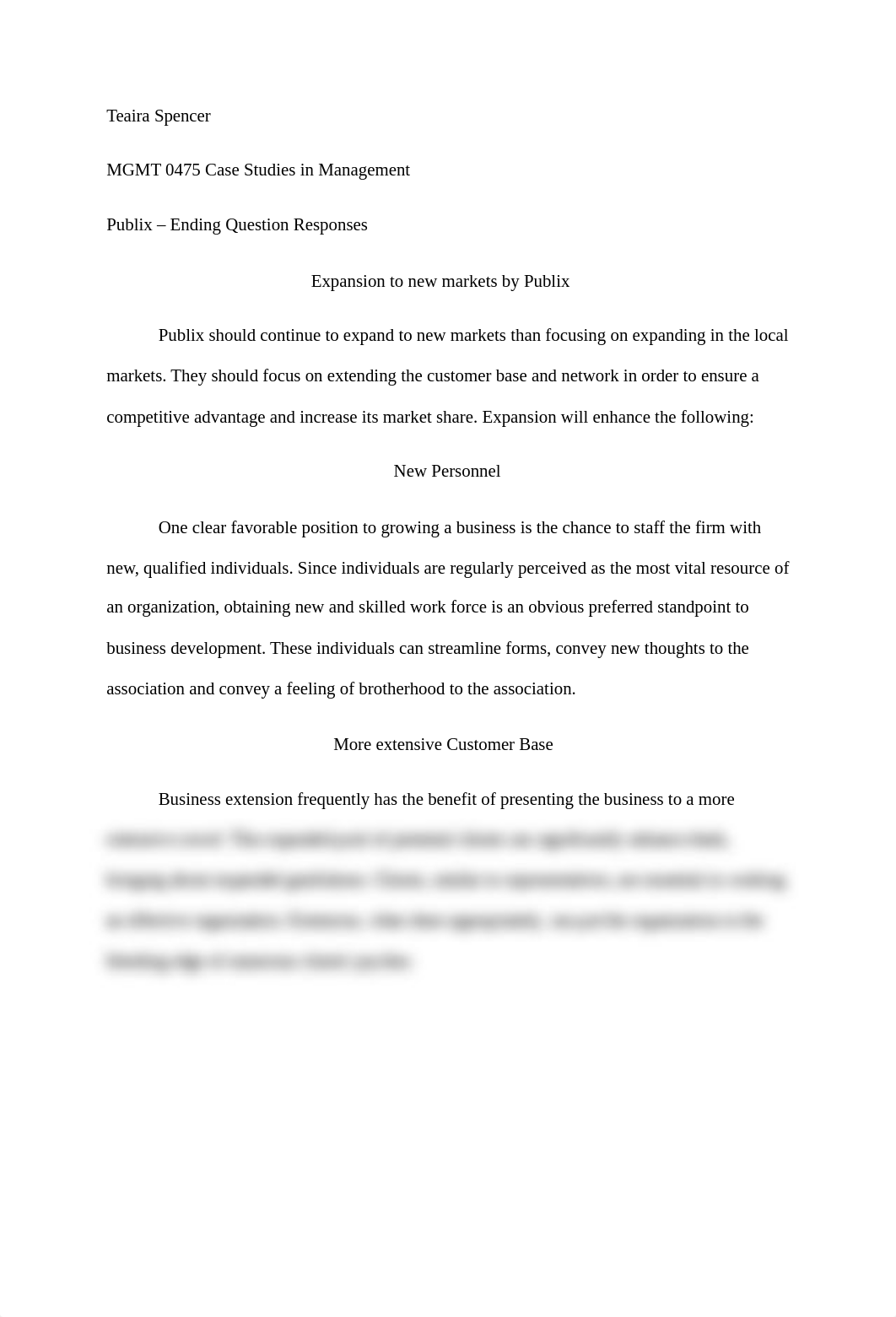 Teaira Spencer MGMT 0475 Case Study Publix - Additional Questions_dpqd3psftqv_page1