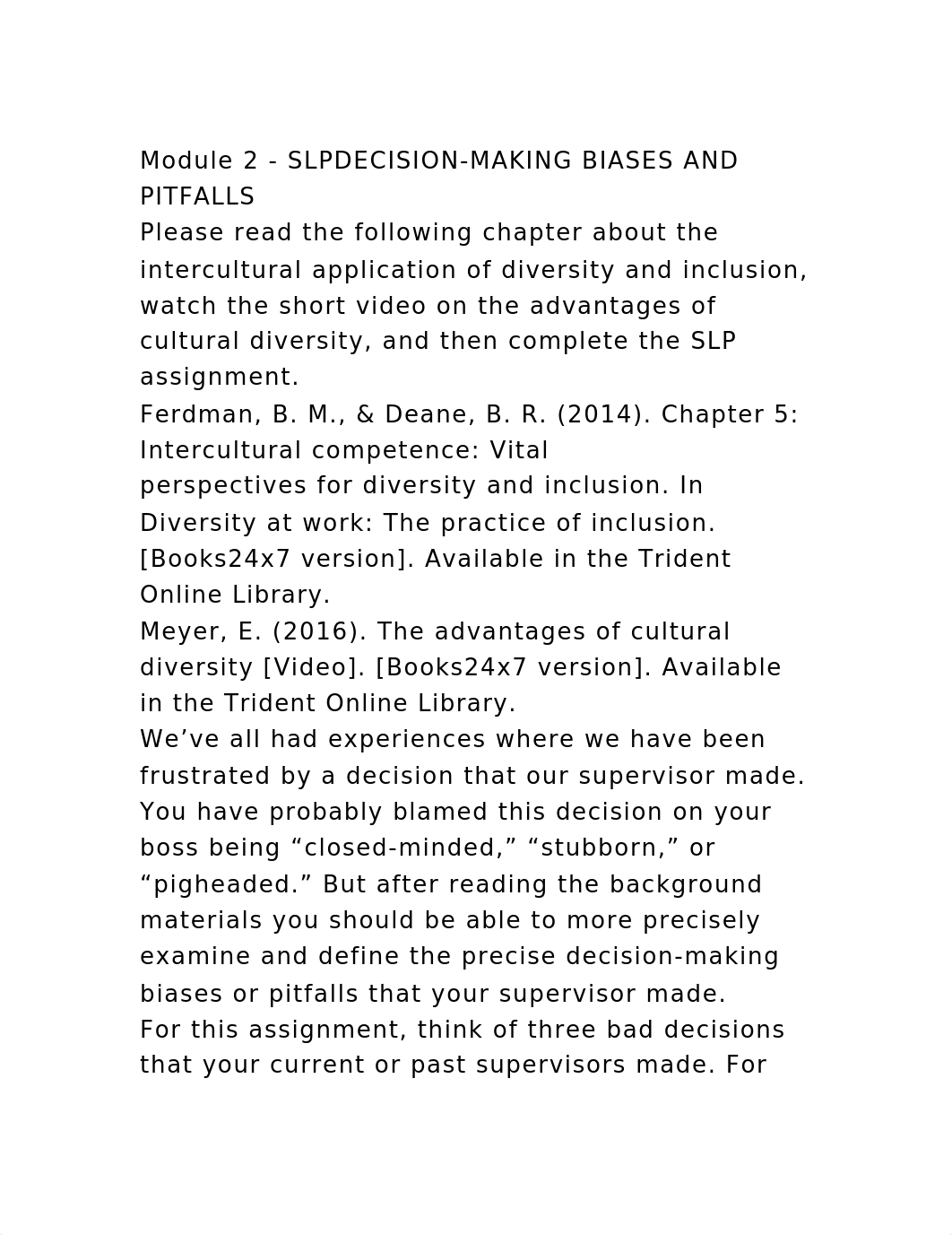 Module 2 - SLPDECISION-MAKING BIASES AND PITFALLSPlease read the f.docx_dpqhtdekuqa_page2