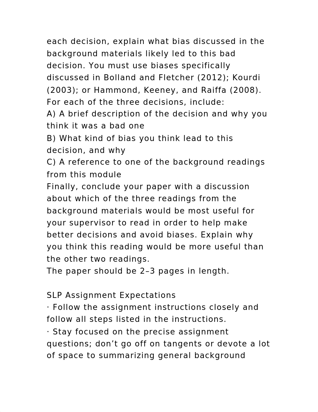 Module 2 - SLPDECISION-MAKING BIASES AND PITFALLSPlease read the f.docx_dpqhtdekuqa_page3