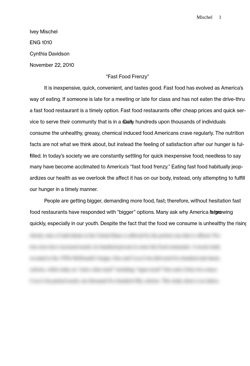 Fast Food Frenzy Essay_dpqs5egmg2r_page1