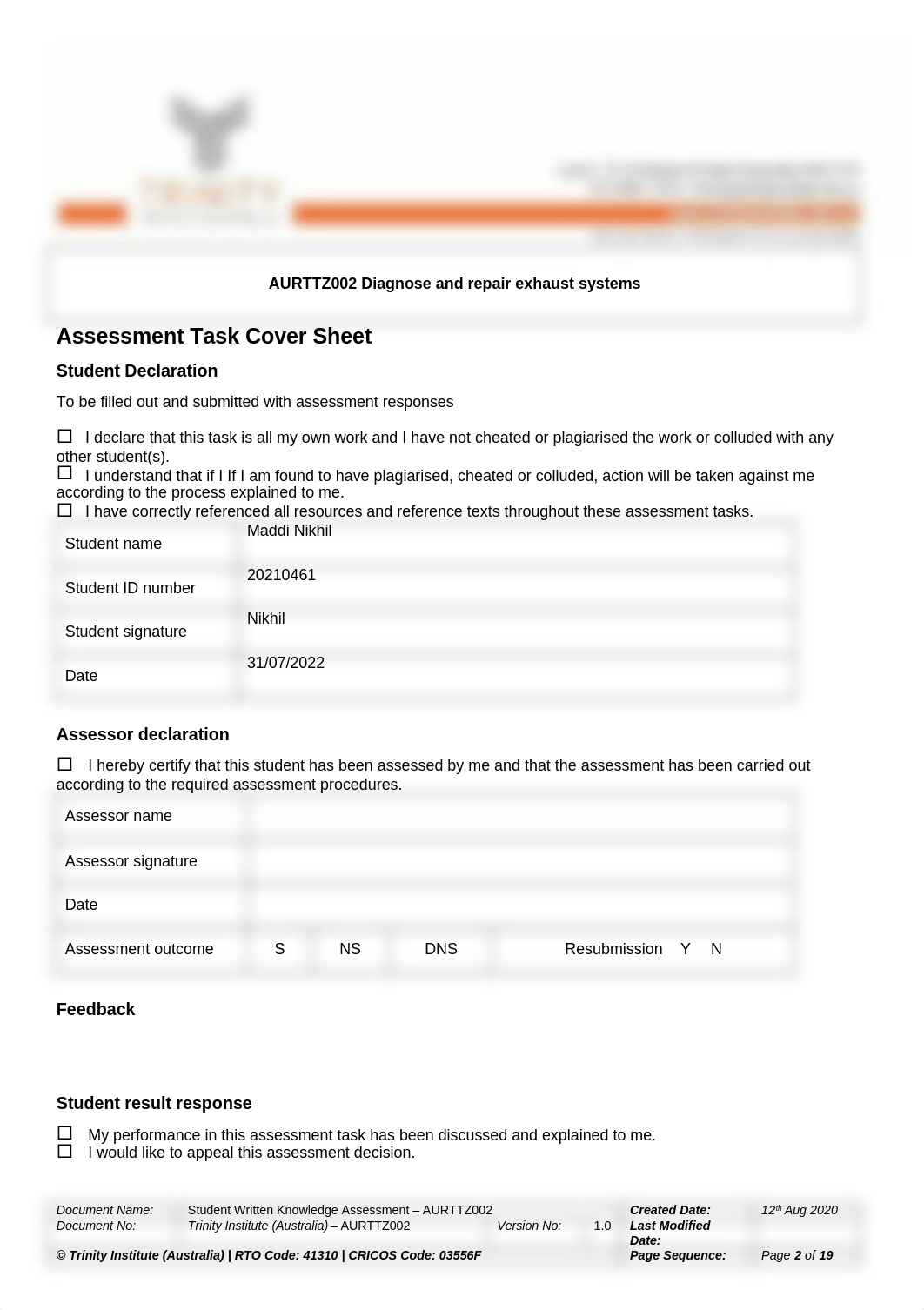 AURTTZ002_Assessment 1_Written Knowledge Question_V2.docx_dprhrxi2sxj_page2