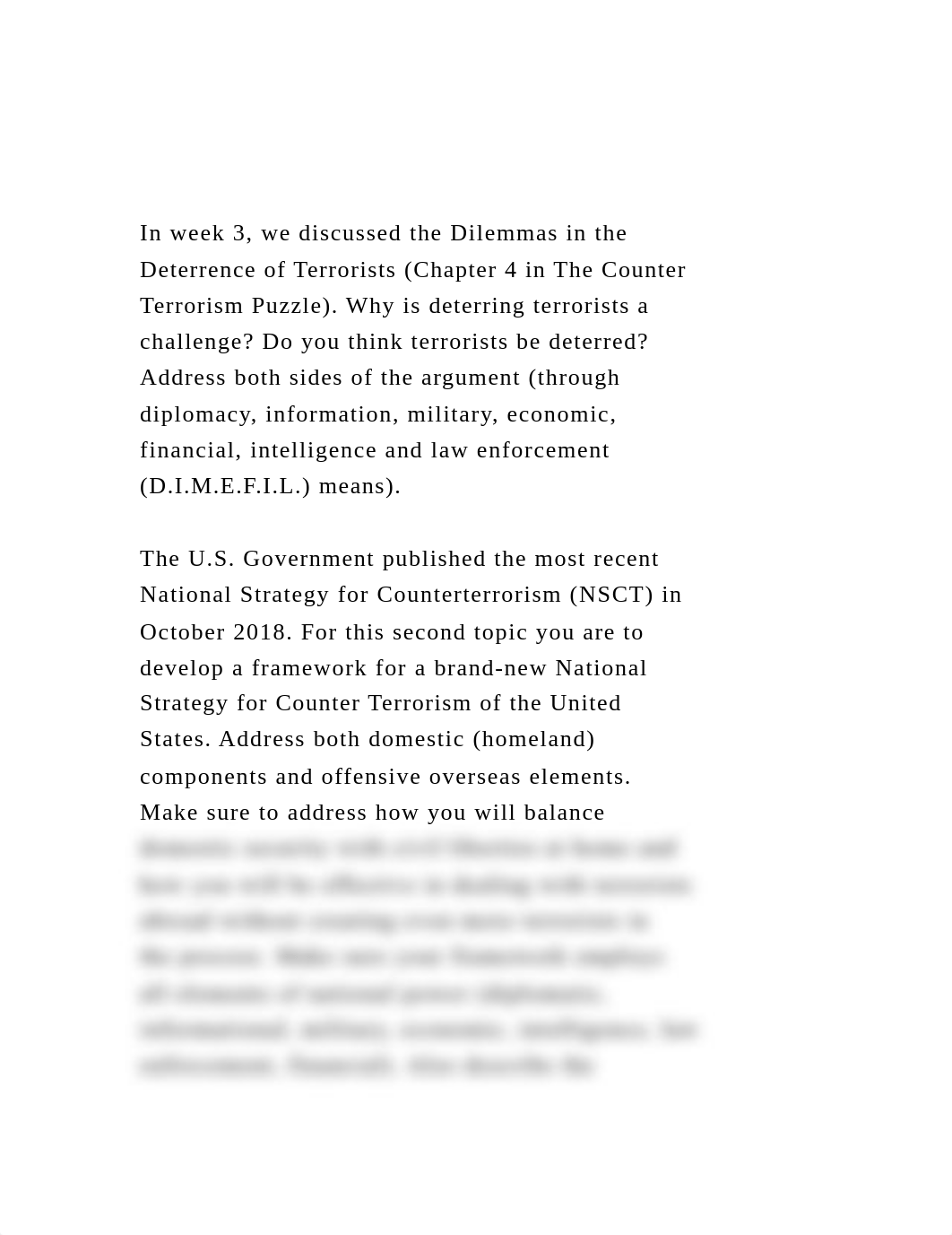 In week 3, we discussed the Dilemmas in the Deterrence of Terror.docx_dprufxp9ben_page2