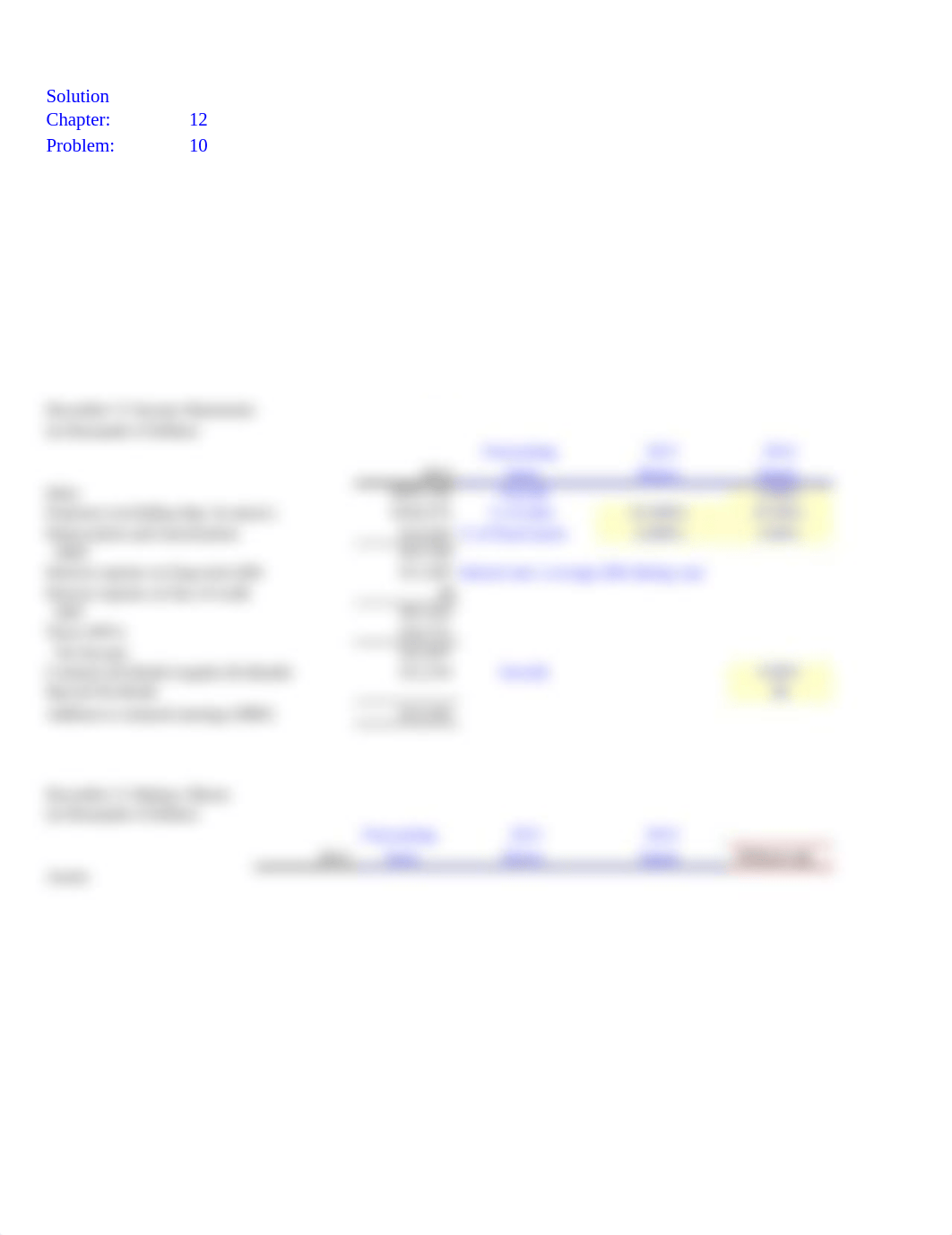 Chapter 12 Problem 12-10 Solution MBA 540.xlsx_dprv6f7p73t_page1