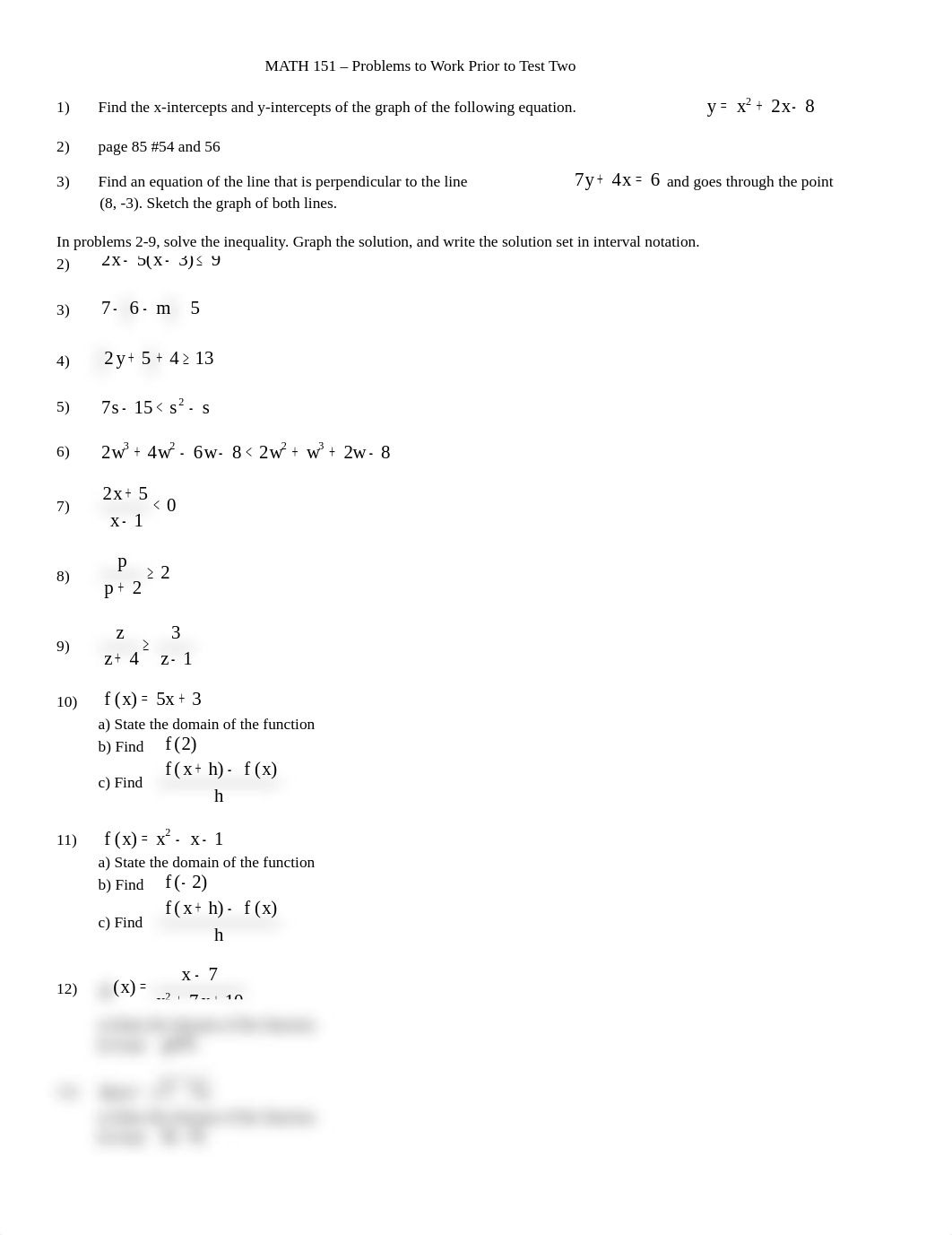 Exam B on Applied College Algebra_dpsanlv9krg_page1