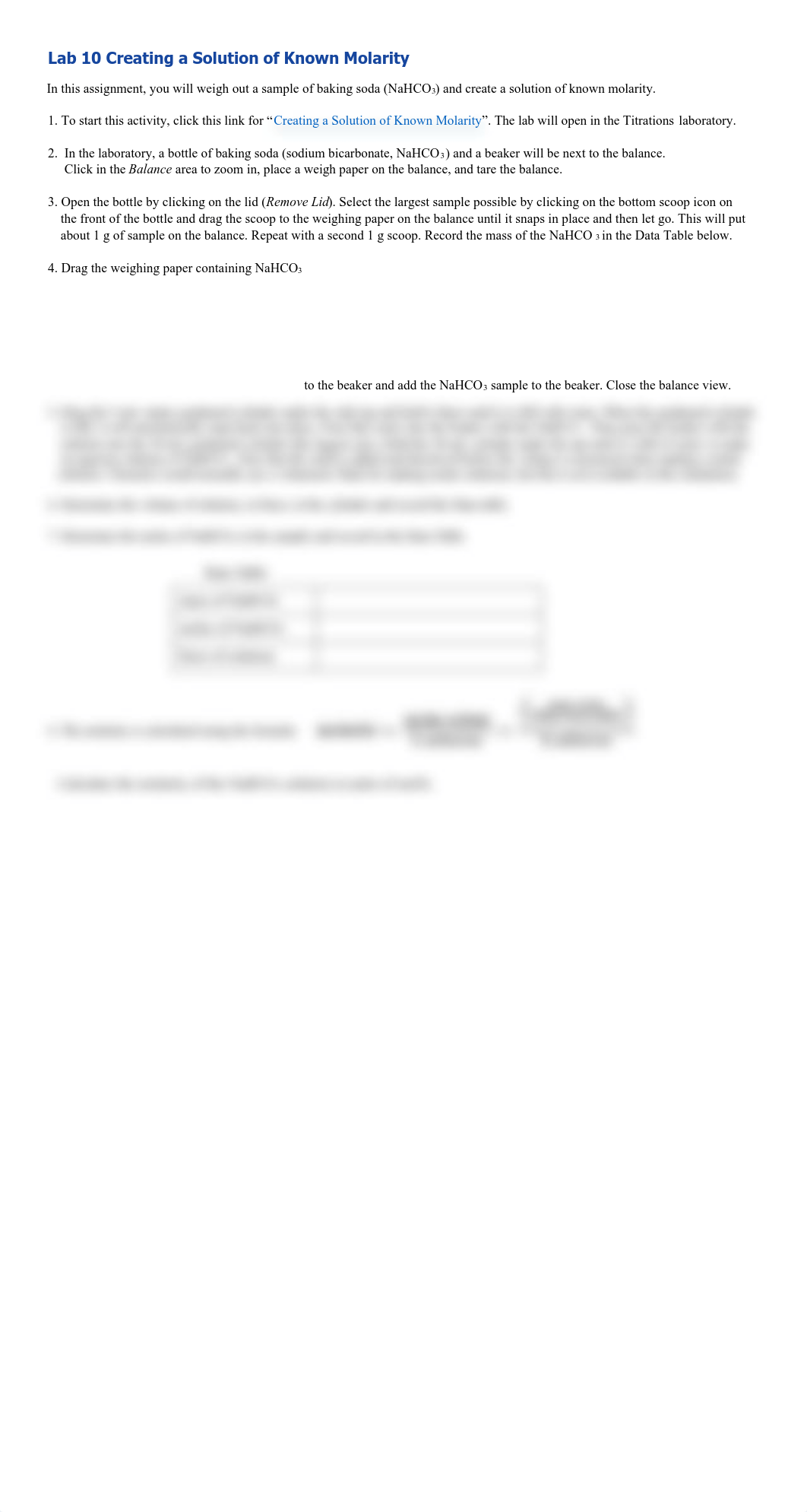 C101 Lab 10 Creating a Solution of Known Molarity.pdf_dpsc5n0jh3h_page1