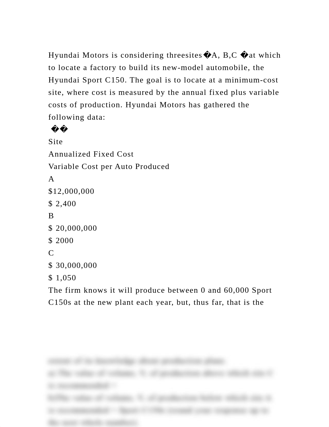 Hyundai Motors is considering threesites�A, B,C �at which to locate .docx_dpsx9q91fpo_page2