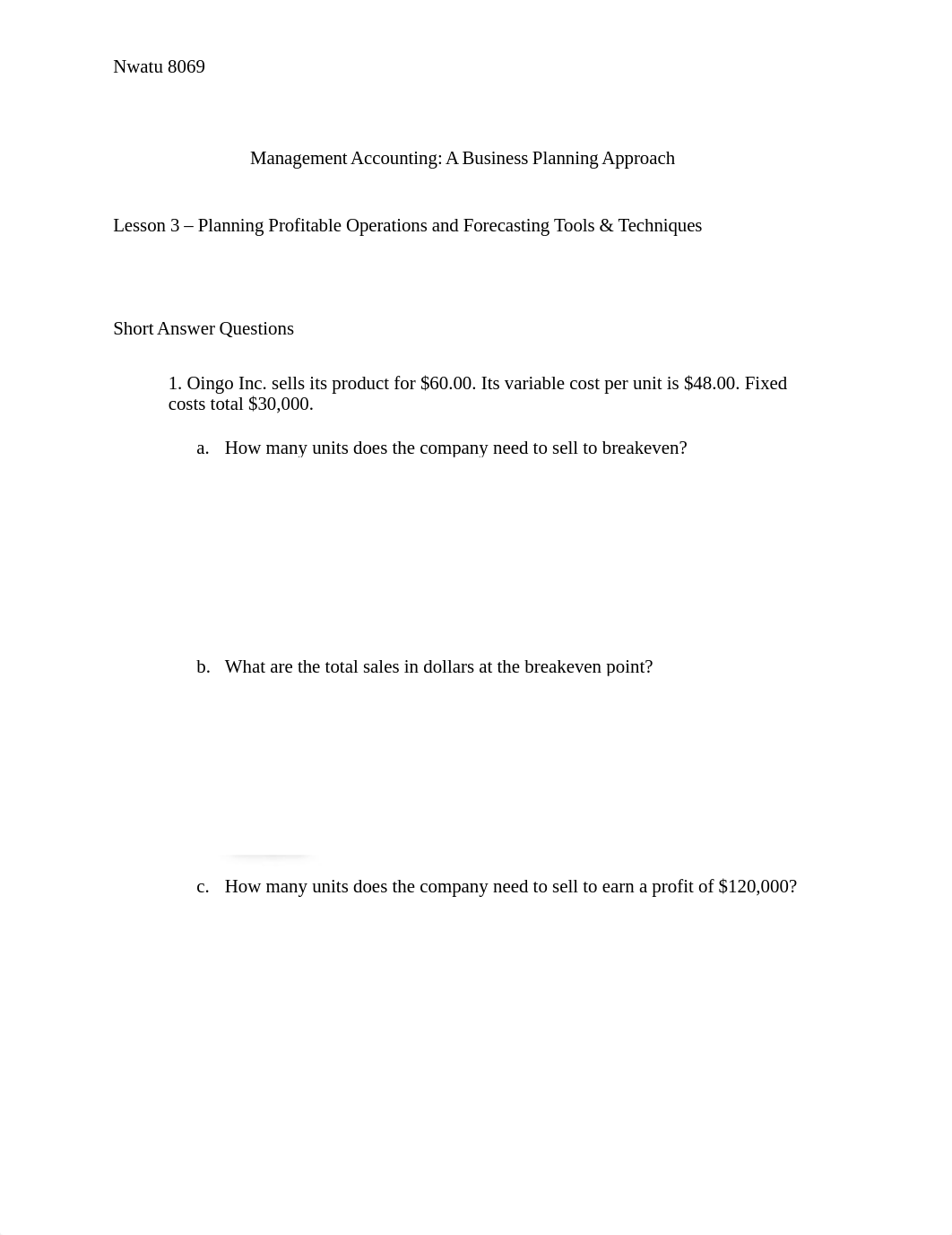 Lesson 3 - Planning Profitable Operations and Forecasting Tools & Techniques.docx_dpsydn9646d_page1