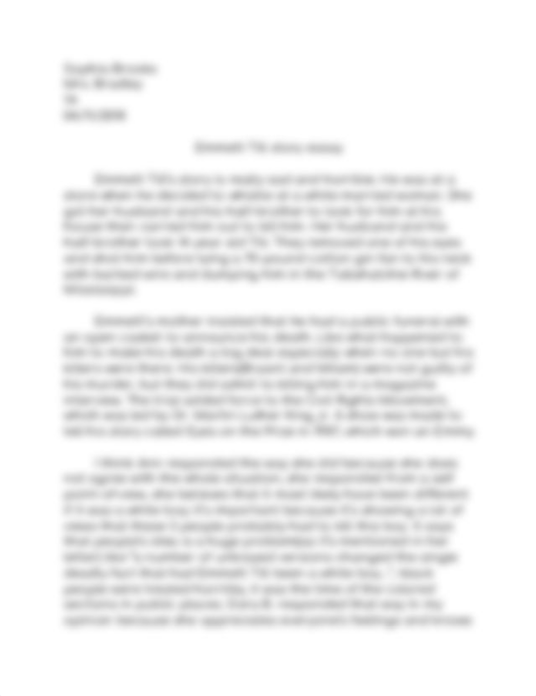 Essay about Emmett Till's story_dpszdan7cpw_page1