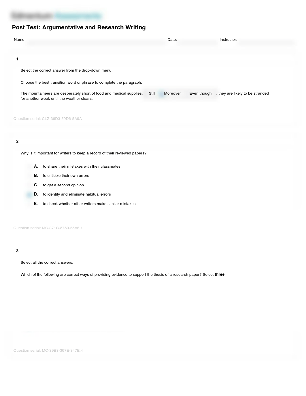 Post Test: Argumentative and Research Writing.pdf_dpt4om0677k_page1